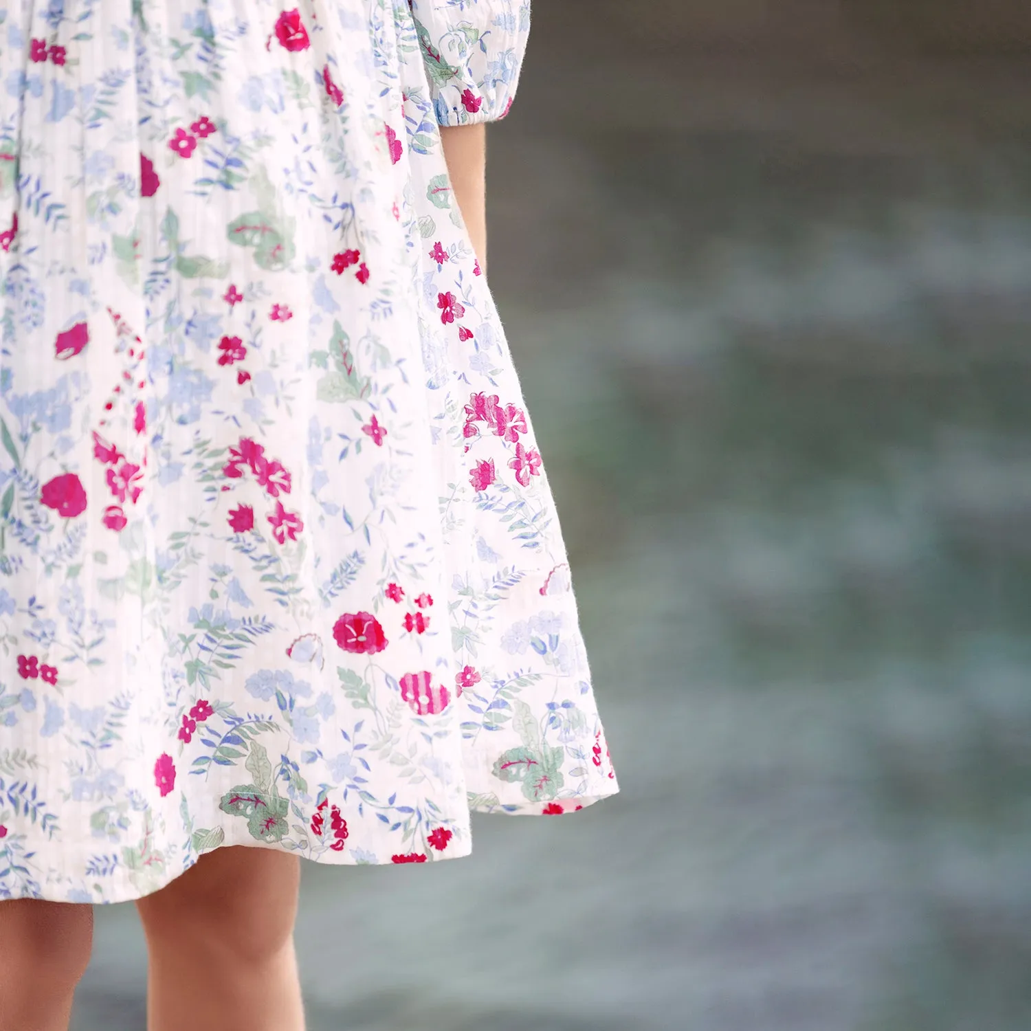 Smocked Floral Midi Dress  - FINAL SALE  - FINAL SALE