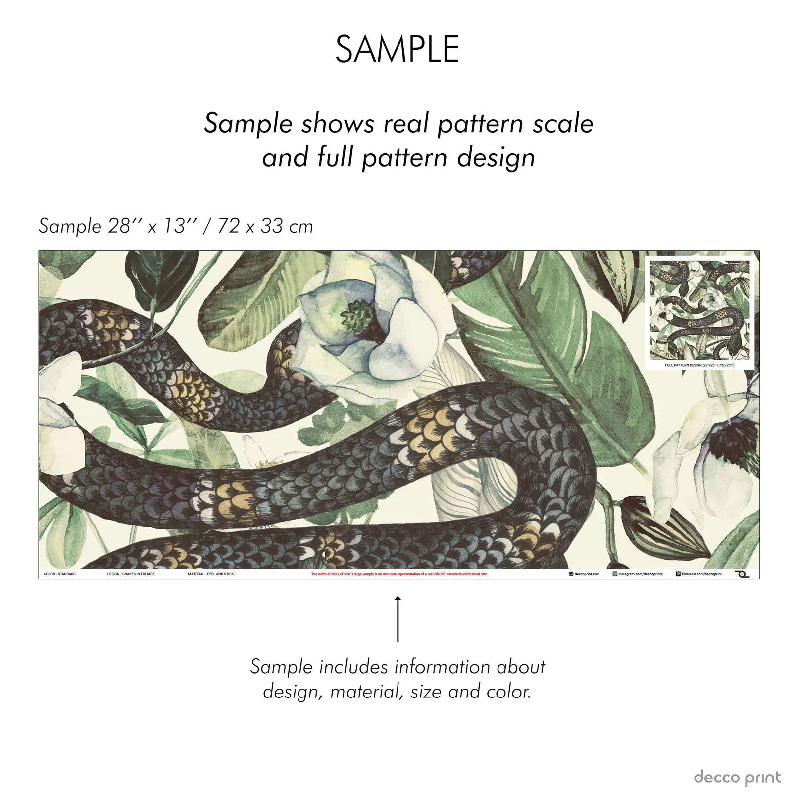 Snakes in Foliage Wallpaper