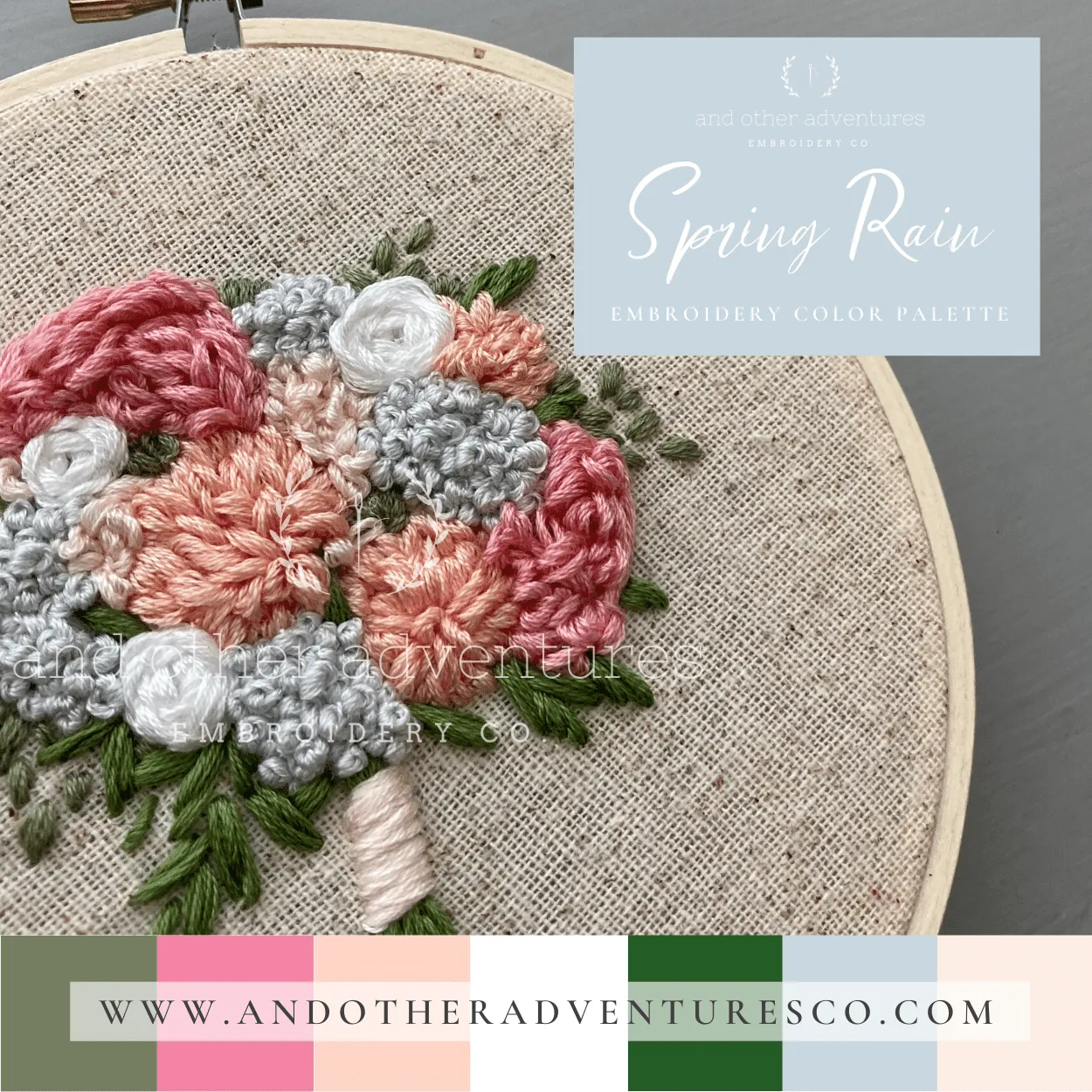 Spring Rain - Embroidery Color Palette