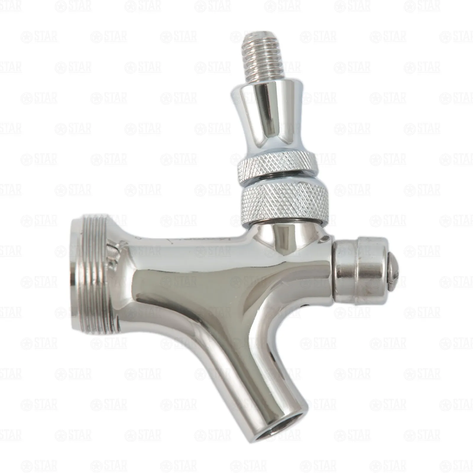 Stainless Steel Self Closing Draft Beer Faucet with Handle Krome Dispense C117