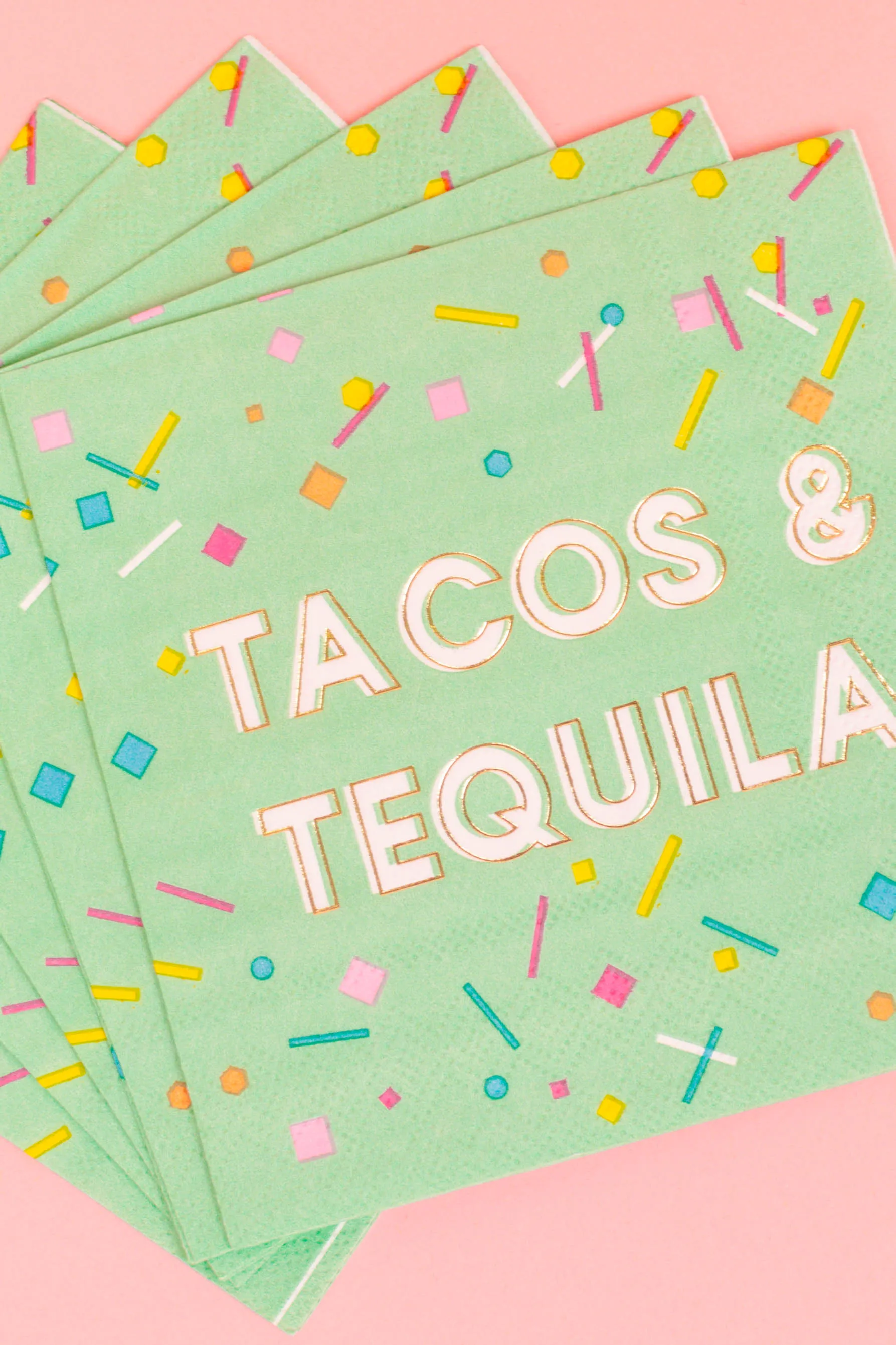 Tacos & Tequila Napkins - Teal