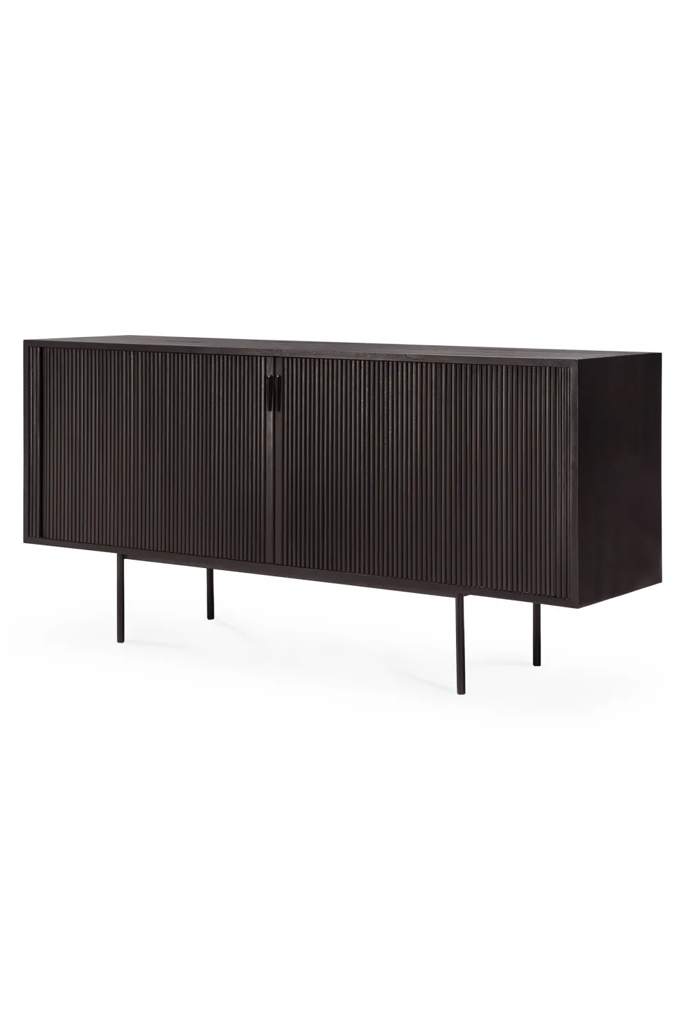 Varnished Teak Industrial Sideboard | Ethnicraft Roller Max