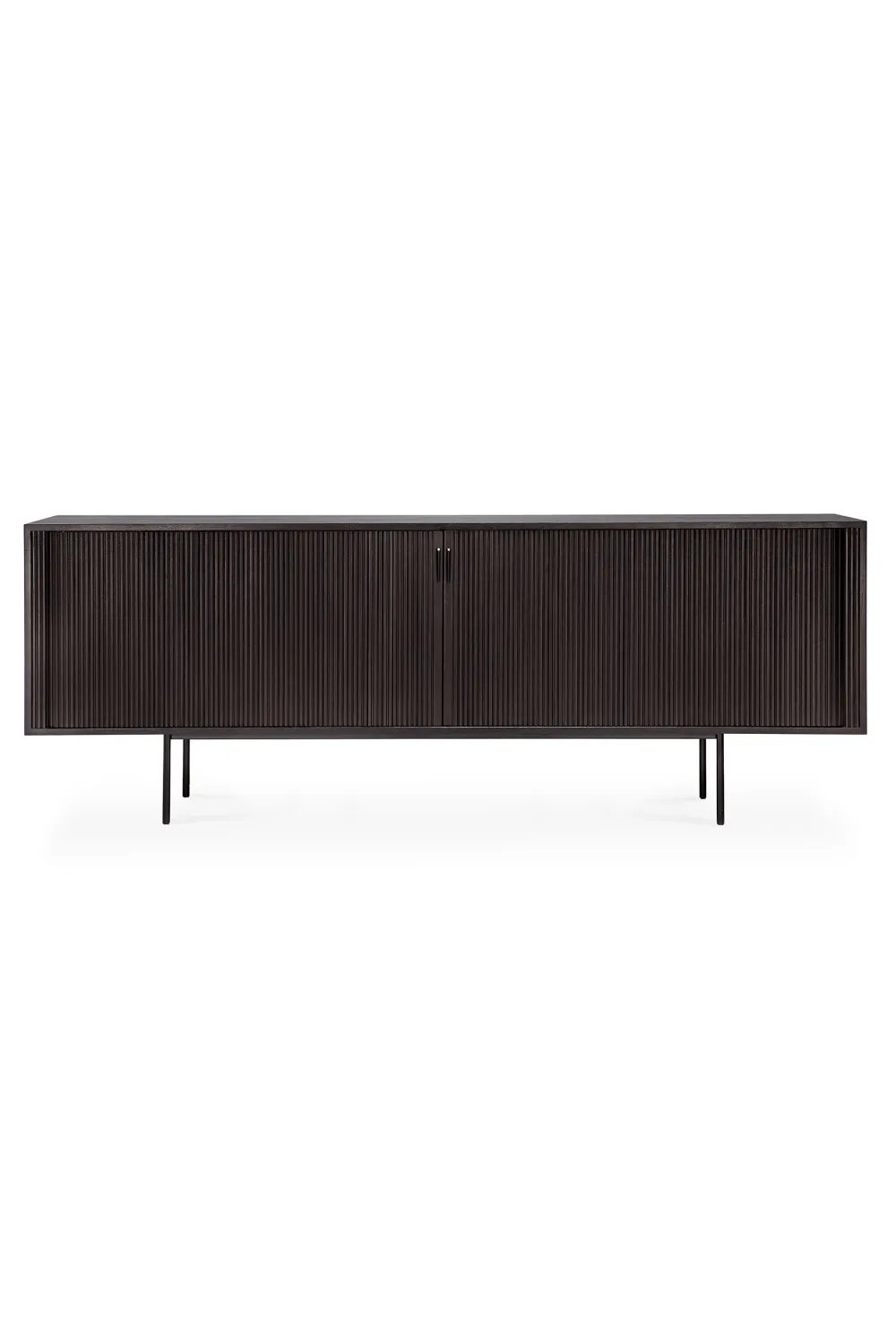 Varnished Teak Industrial Sideboard | Ethnicraft Roller Max