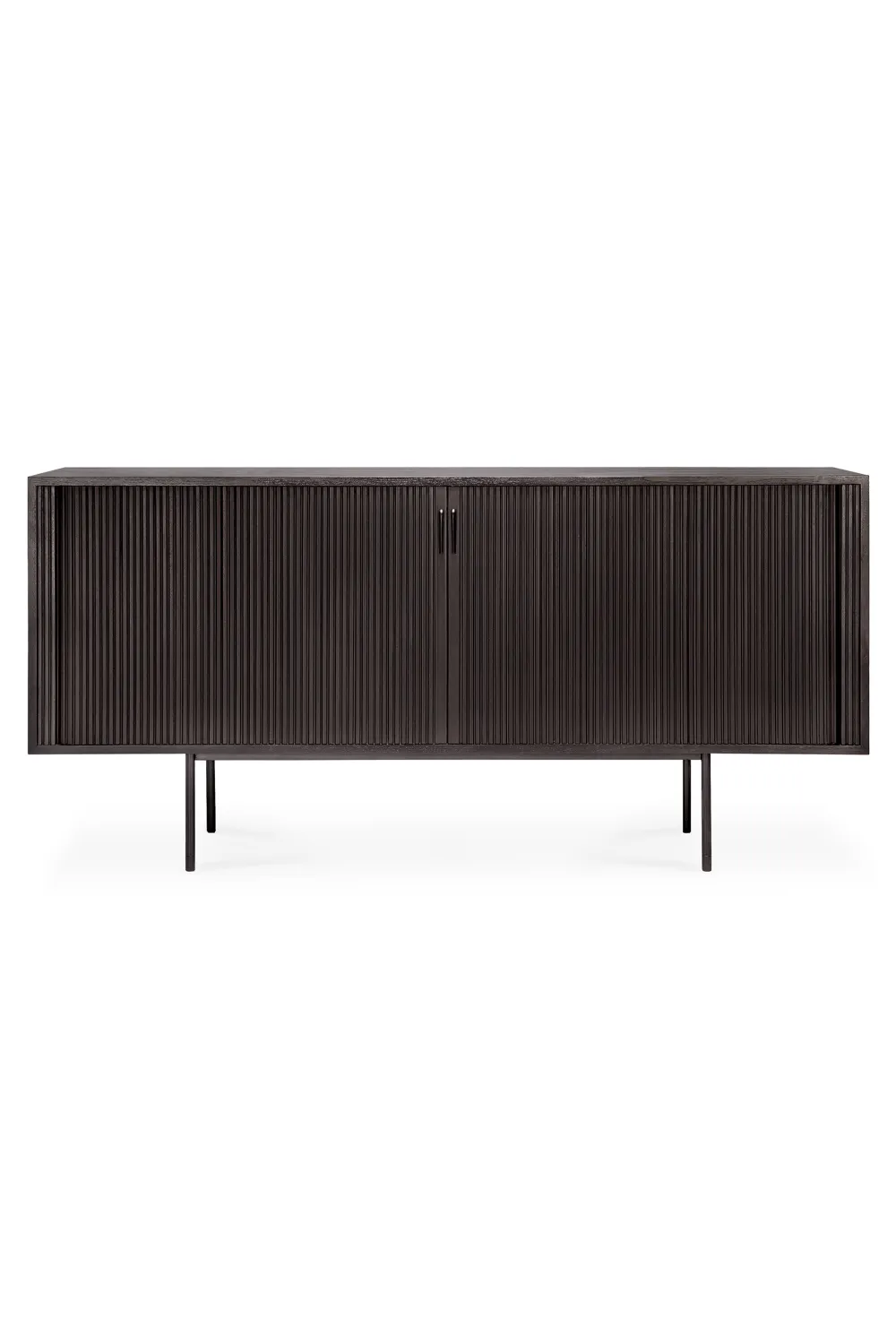 Varnished Teak Industrial Sideboard | Ethnicraft Roller Max