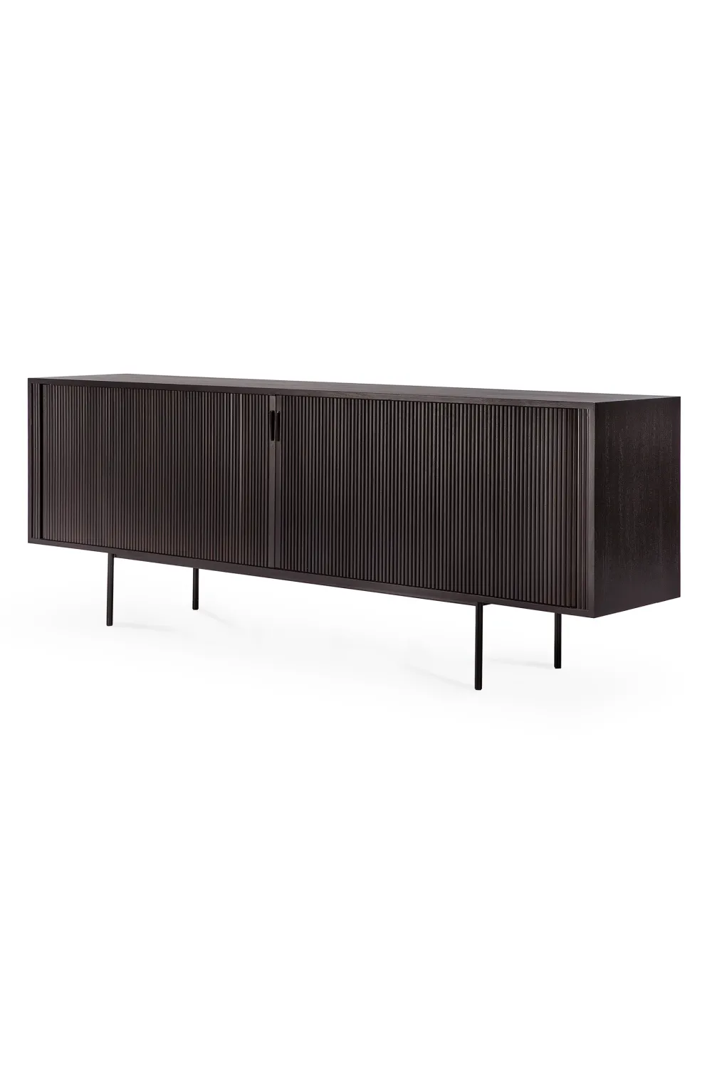 Varnished Teak Industrial Sideboard | Ethnicraft Roller Max