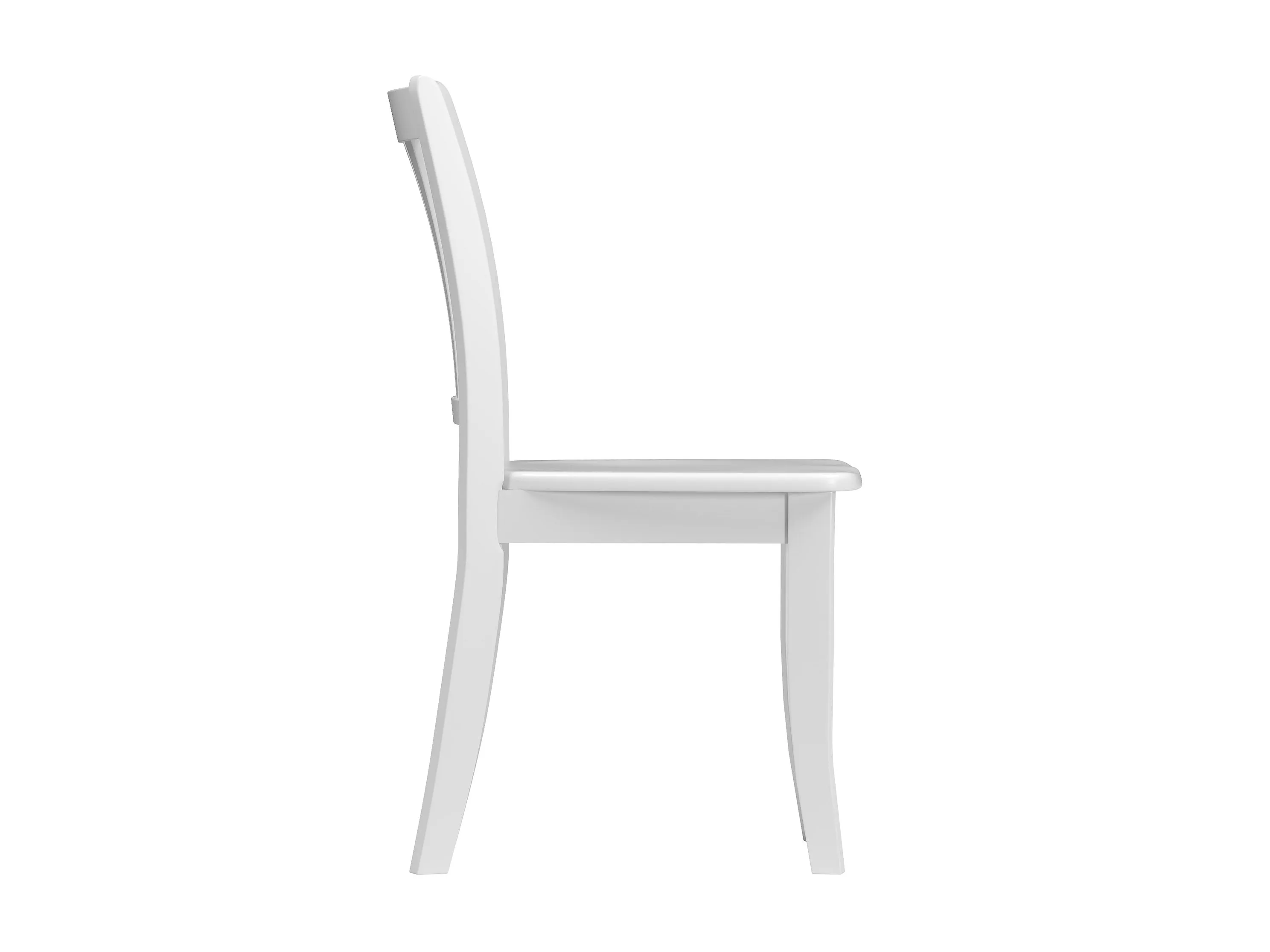 White Solid Wood Dining Chairs, Set of 2