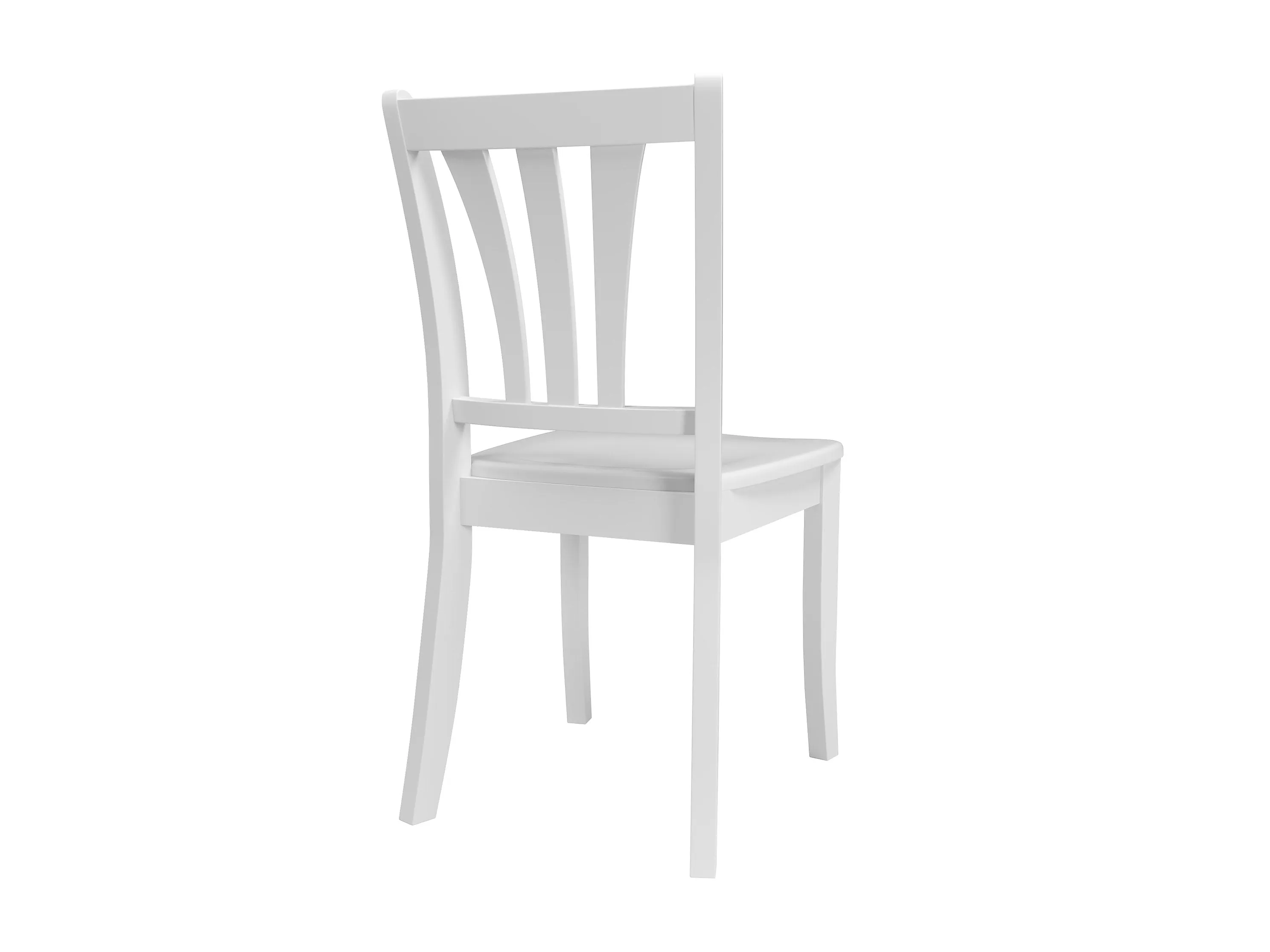 White Solid Wood Dining Chairs, Set of 2