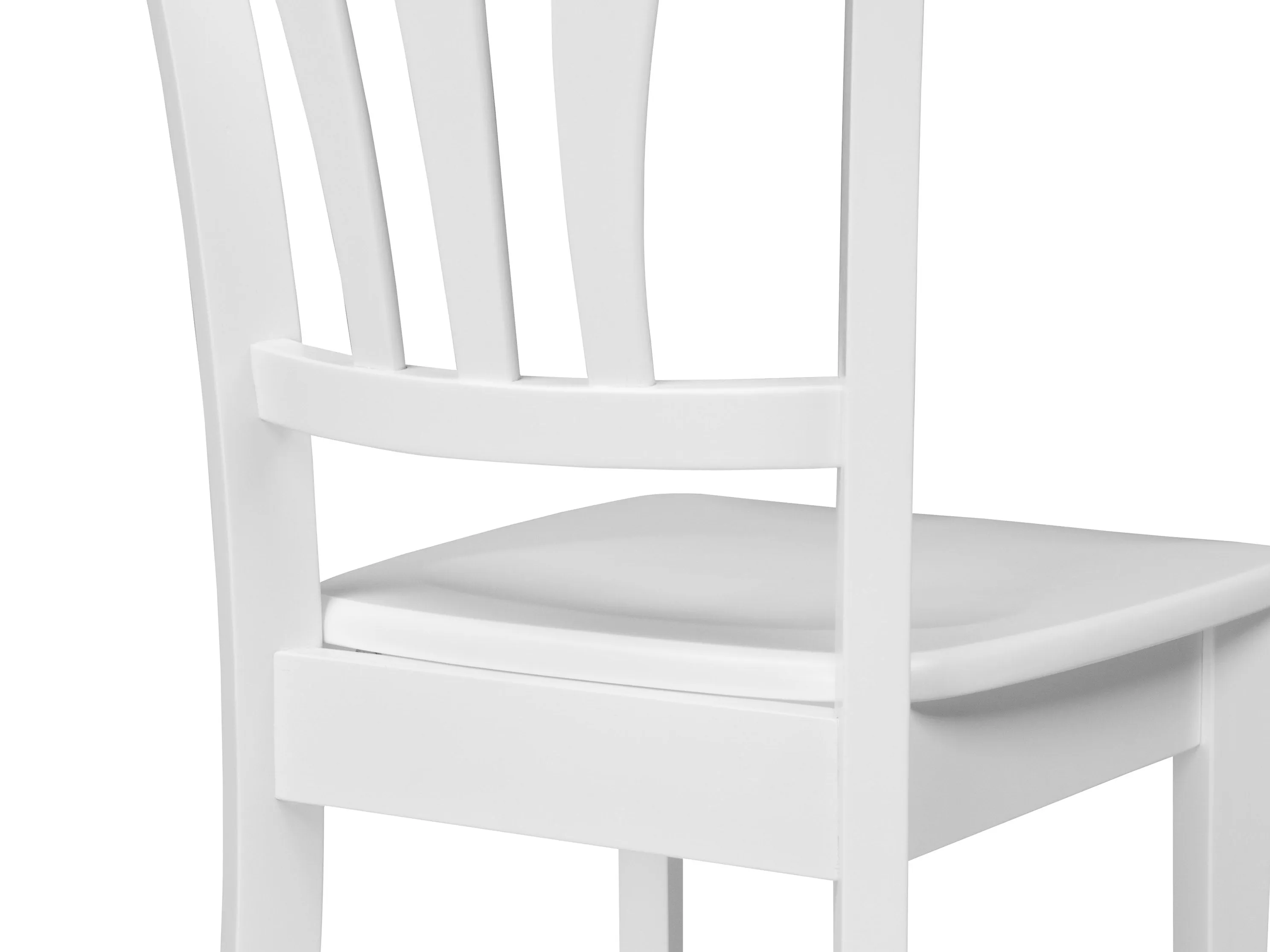 White Solid Wood Dining Chairs, Set of 2