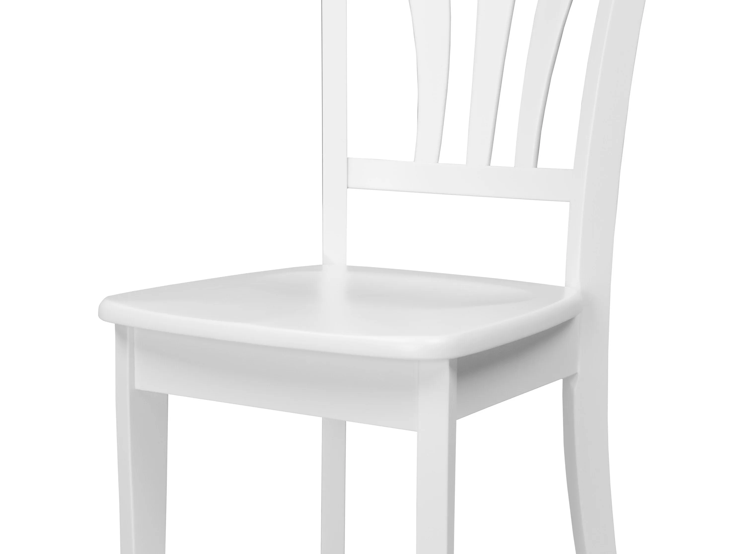 White Solid Wood Dining Chairs, Set of 2