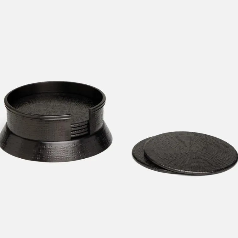 Winsford Black Nickel Coaster Set