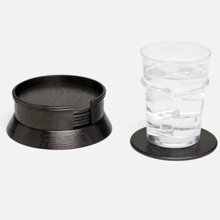 Winsford Black Nickel Coaster Set