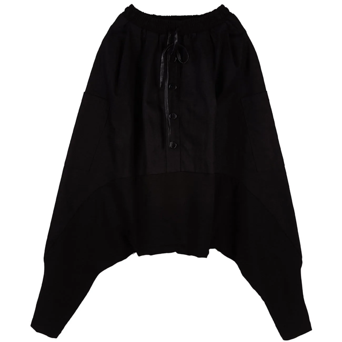 WLS Dark Buttons Crotch Oversized Harem Pants