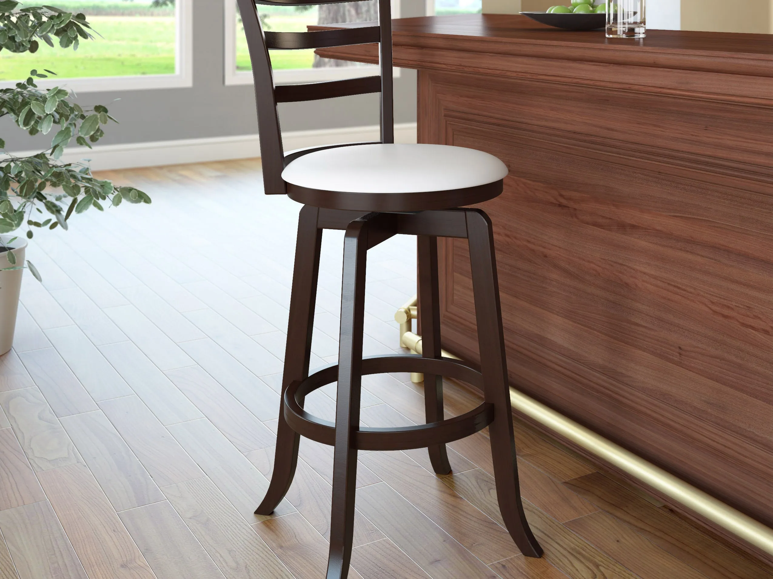 Wood Bar Stool, Bar Height