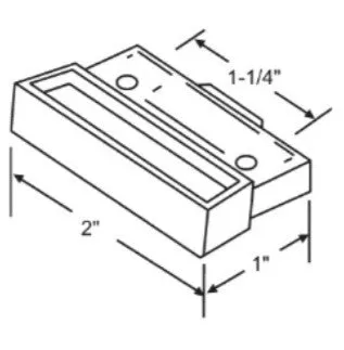 WRS Sliding Window Latch Assembly - Black Nylon