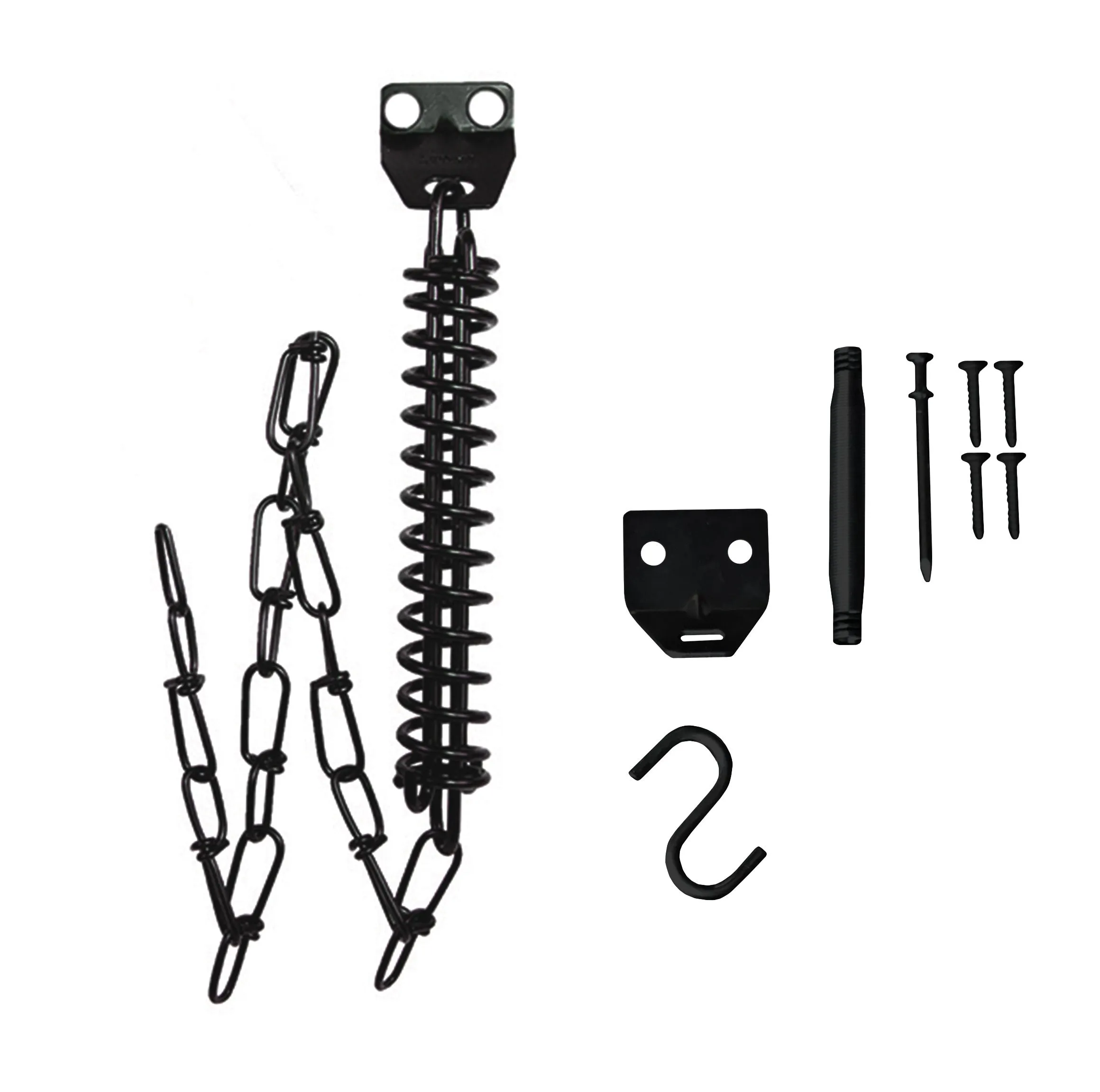 WRS Storm Door Protector Chain & Spring - Black